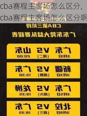 cba赛程主客场怎么区分,cba赛程主客场怎么区分啊