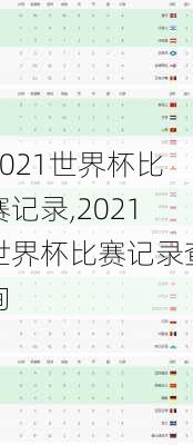 2021世界杯比赛记录,2021世界杯比赛记录查询