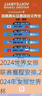 2024世界女排联赛赛程安排,2024年女排世界杯