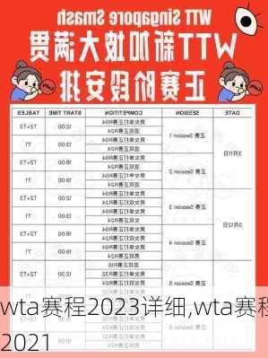 wta赛程2023详细,wta赛程2021