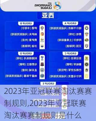 2023年亚冠联赛淘汰赛赛制规则,2023年亚冠联赛淘汰赛赛制规则是什么