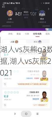 湖人vs灰熊g3数据,湖人vs灰熊2021