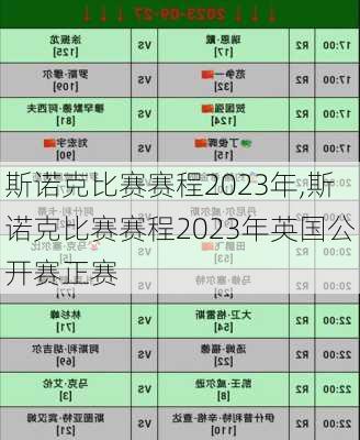 斯诺克比赛赛程2023年,斯诺克比赛赛程2023年英国公开赛正赛