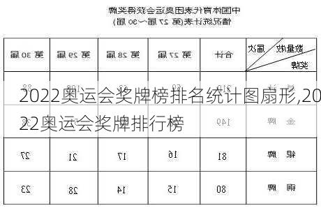 2022奥运会奖牌榜排名统计图扇形,2022奥运会奖牌排行榜