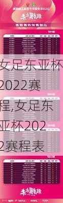 女足东亚杯2022赛程,女足东亚杯2022赛程表