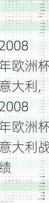 2008年欧洲杯意大利,2008年欧洲杯意大利战绩