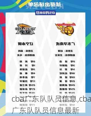 cba广东队队员信息,cba广东队队员信息最新