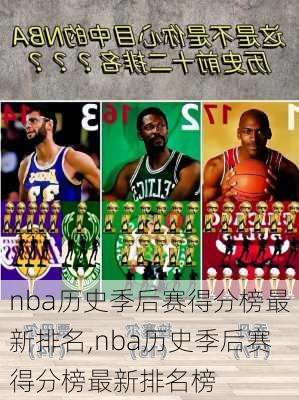 nba历史季后赛得分榜最新排名,nba历史季后赛得分榜最新排名榜