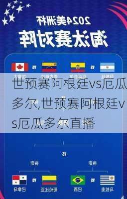 世预赛阿根廷vs厄瓜多尔,世预赛阿根廷vs厄瓜多尔直播