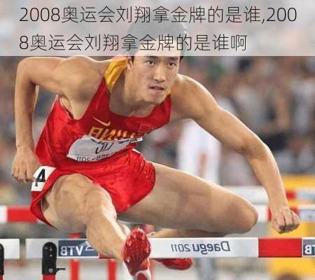 2008奥运会刘翔拿金牌的是谁,2008奥运会刘翔拿金牌的是谁啊