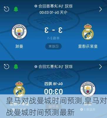 皇马对战曼城时间预测,皇马对战曼城时间预测最新