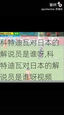 科特迪瓦对日本的解说员是谁呀,科特迪瓦对日本的解说员是谁呀视频