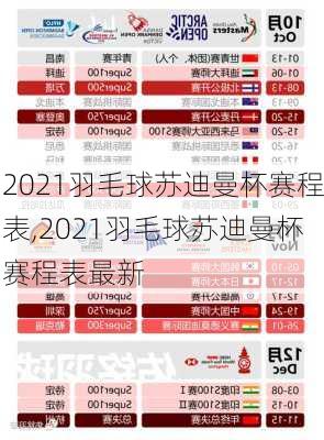 2021羽毛球苏迪曼杯赛程表,2021羽毛球苏迪曼杯赛程表最新