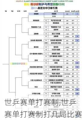 世乒赛单打赛制,世乒赛单打赛制打几局比赛