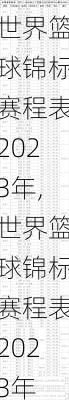 世界篮球锦标赛程表2023年,世界篮球锦标赛程表2023年