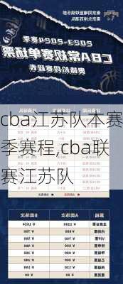 cba江苏队本赛季赛程,cba联赛江苏队