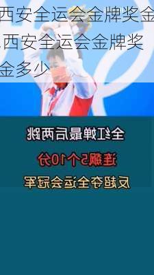 西安全运会金牌奖金,西安全运会金牌奖金多少