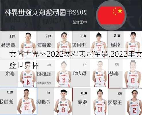 女篮世界杯2022赛程表冠军是,2022年女篮世界杯