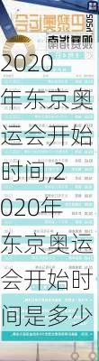 2020年东京奥运会开始时间,2020年东京奥运会开始时间是多少