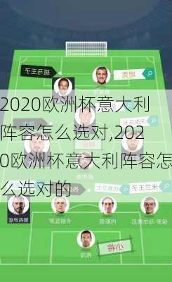 2020欧洲杯意大利阵容怎么选对,2020欧洲杯意大利阵容怎么选对的