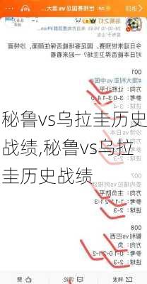 秘鲁vs乌拉圭历史战绩,秘鲁vs乌拉圭历史战绩