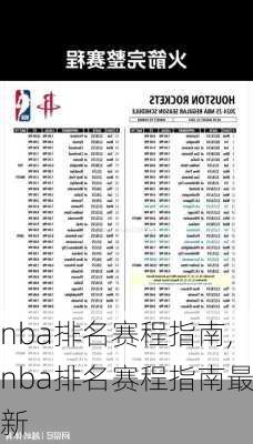 nba排名赛程指南,nba排名赛程指南最新