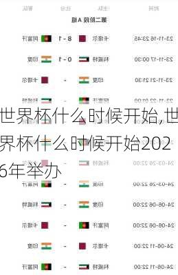 世界杯什么时候开始,世界杯什么时候开始2026年举办