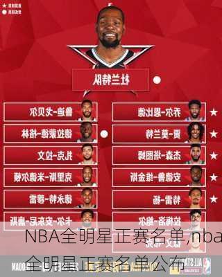 NBA全明星正赛名单,nba全明星正赛名单公布