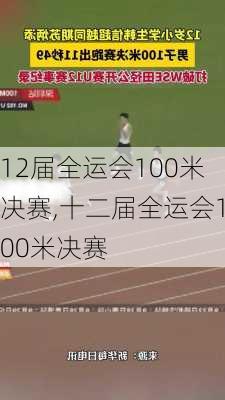 12届全运会100米决赛,十二届全运会100米决赛