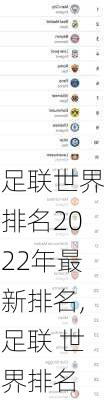 足联世界排名2022年最新排名,足联 世界排名