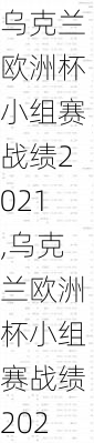 乌克兰欧洲杯小组赛战绩2021,乌克兰欧洲杯小组赛战绩2021年