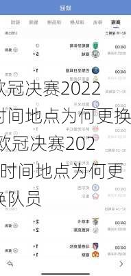 欧冠决赛2022时间地点为何更换,欧冠决赛2022时间地点为何更换队员