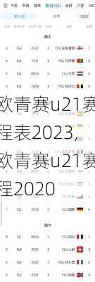 欧青赛u21赛程表2023,欧青赛u21赛程2020