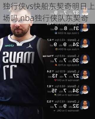 独行侠vs快船东契奇明日上场吗,nba独行侠队东契奇