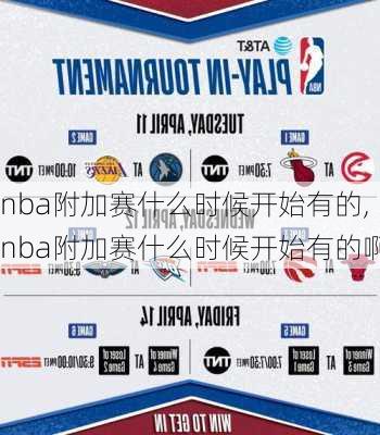 nba附加赛什么时候开始有的,nba附加赛什么时候开始有的啊