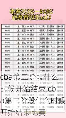 cba第二阶段什么时候开始结束,cba第二阶段什么时候开始结束比赛