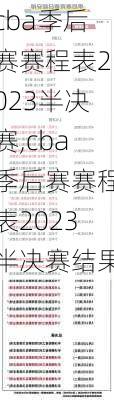 cba季后赛赛程表2023半决赛,cba季后赛赛程表2023半决赛结果