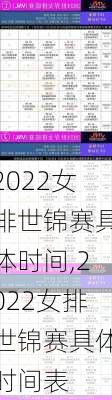 2022女排世锦赛具体时间,2022女排世锦赛具体时间表