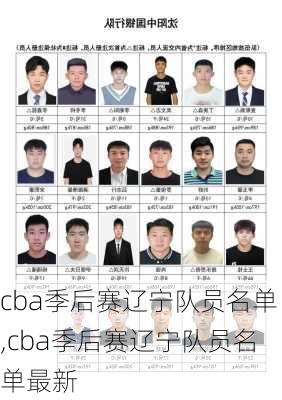 cba季后赛辽宁队员名单,cba季后赛辽宁队员名单最新