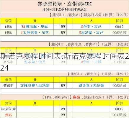 斯诺克赛程时间表,斯诺克赛程时间表2024