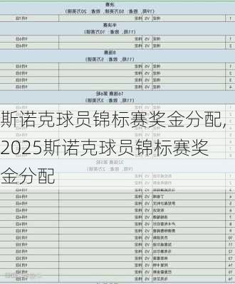 斯诺克球员锦标赛奖金分配,2025斯诺克球员锦标赛奖金分配